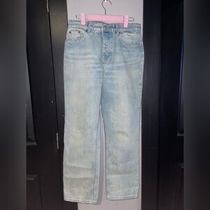 Zara Men's Faded Blue Straight Jeans